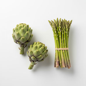 Artichokes and asparagus