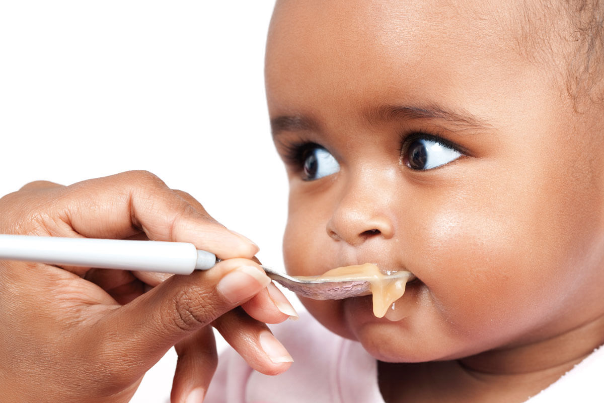 Baby-spoon-feeding